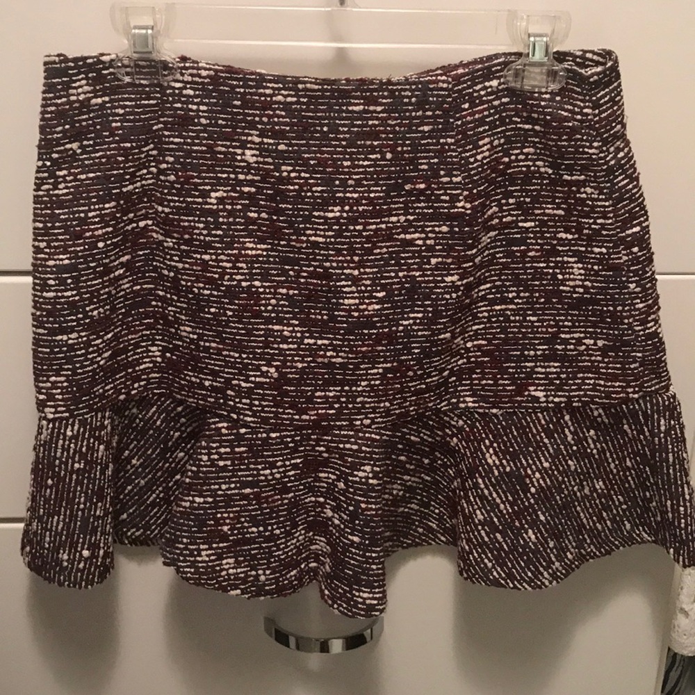 High waisted flare  tweed skirt